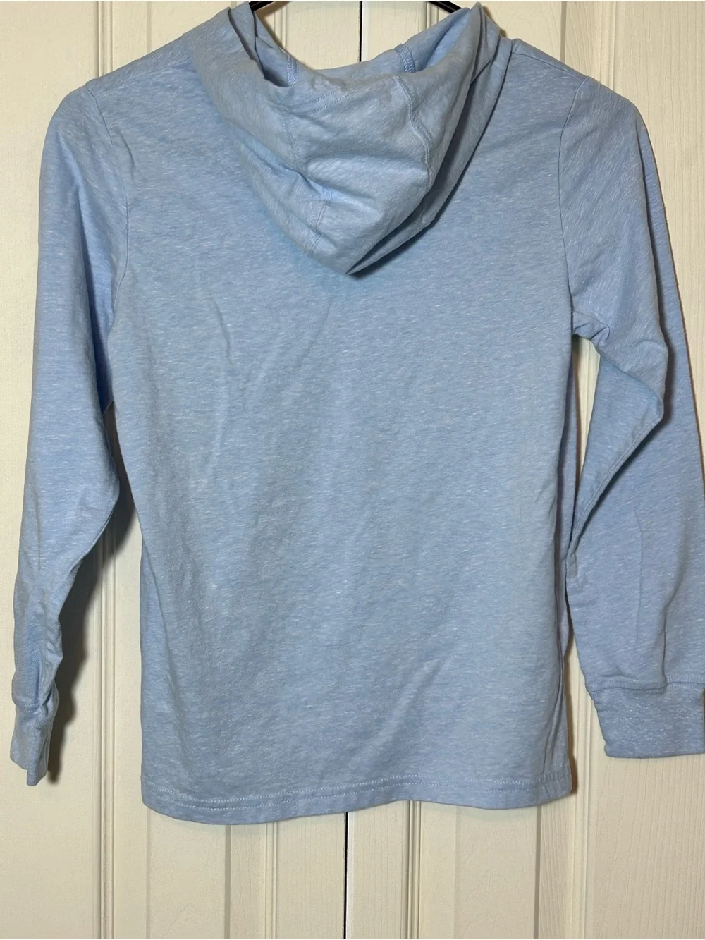 Adidas Girls' Long Sleeved Hooded T-Shirt Lt. Blue Size M (10/12)